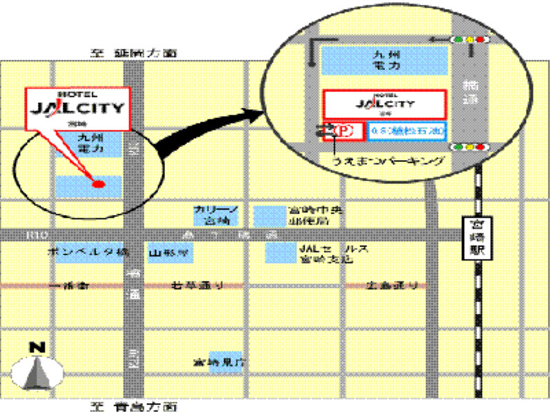 Hotel Jal City Miyazaki Exterior foto